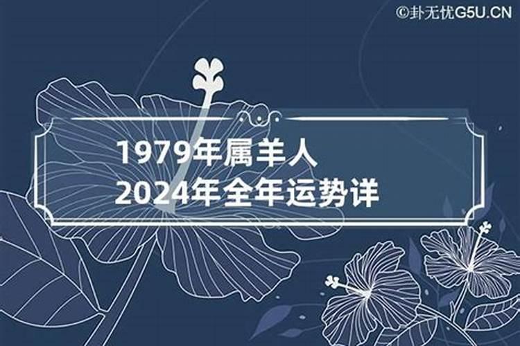 79年属羊人2024年全年运势详解