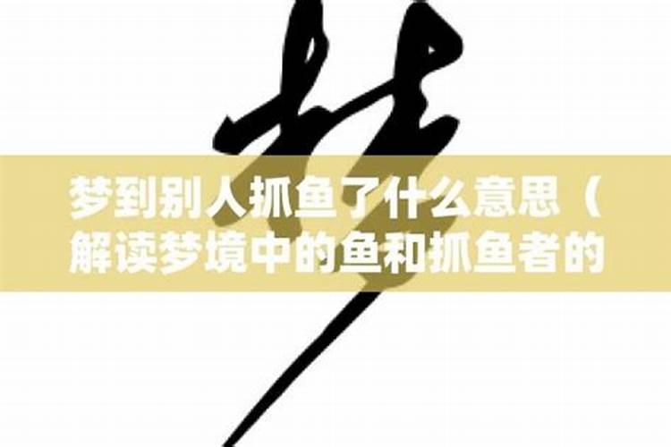 梦到别人捉到鱼送给我