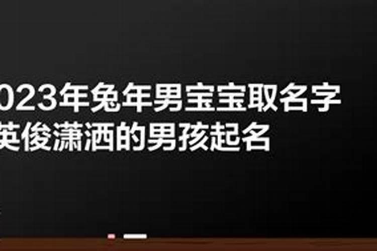 庞姓男孩名字大全2023属兔