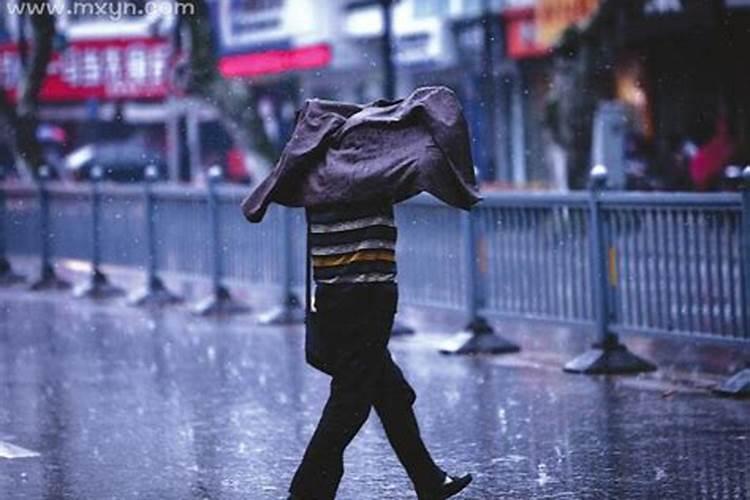 梦到下雨淋着雨在路上走路好不好