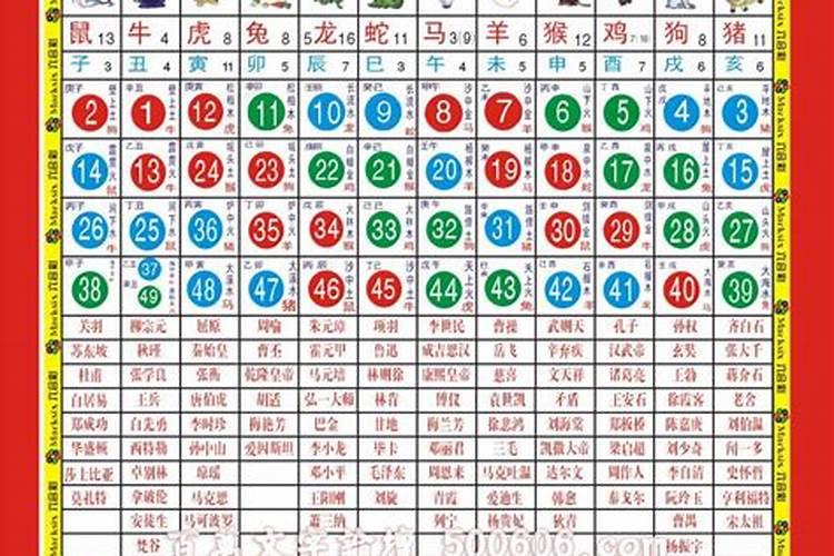 最新2019年生肖49码表