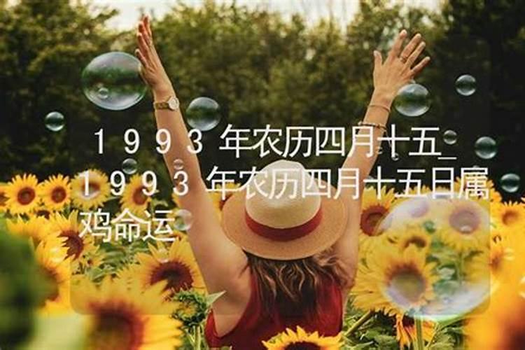 1993农历八月十五是什么命运