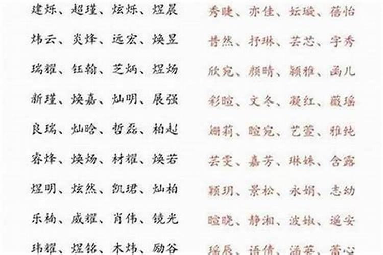 女孩子八字缺火取什么名字好听