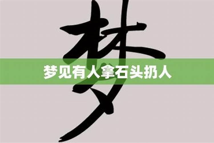 梦见别人拿石头扔我,我也扔他