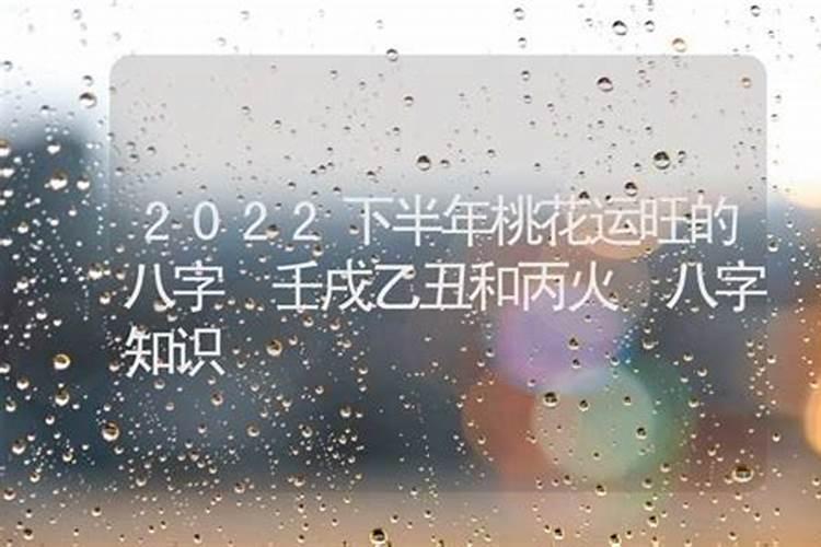 2021年下半年桃花八字