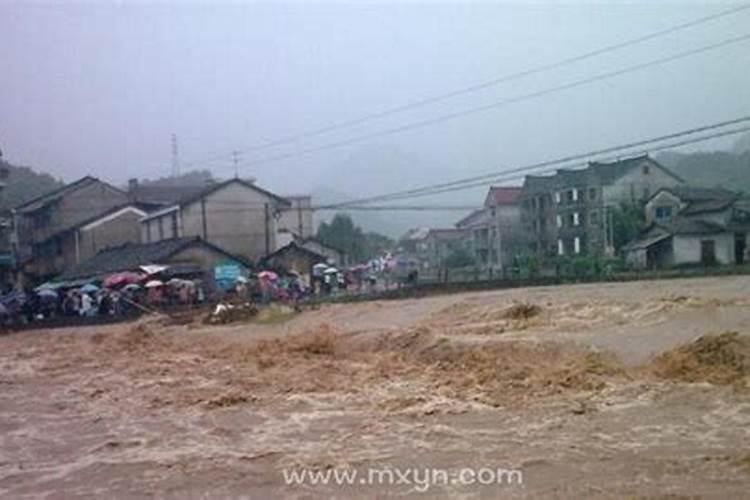 梦见大雨和大洪水