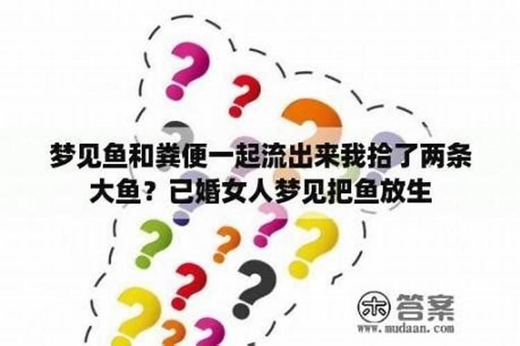 梦见捡到一条鱼放生了什么意思