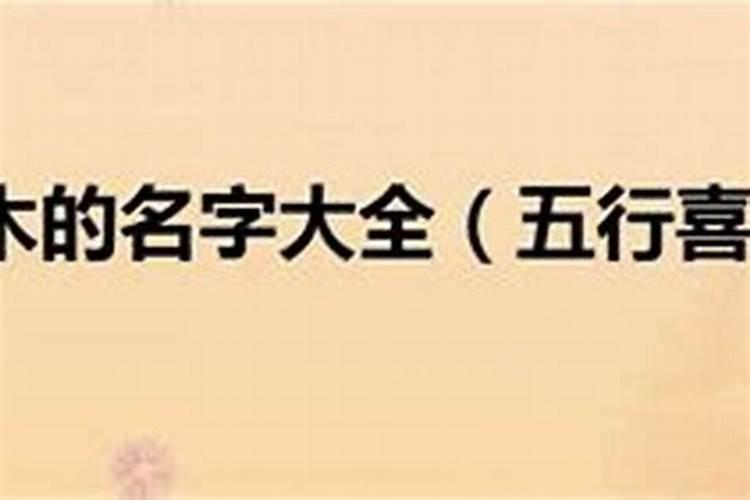 五行属性为水木的男孩名字