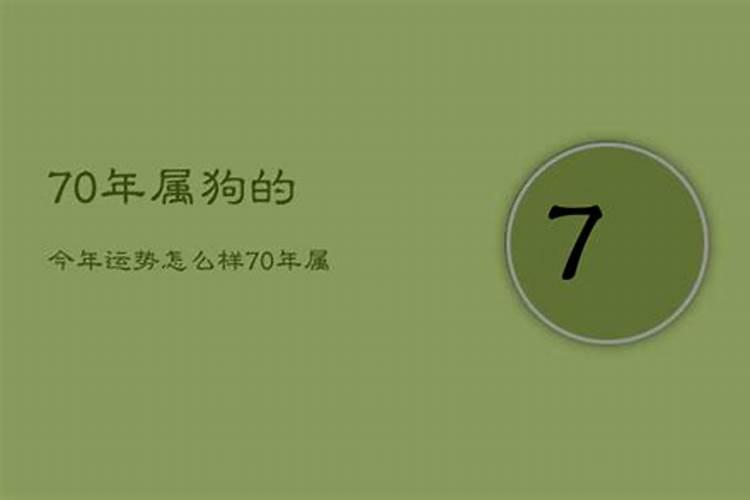 2021年属狗70年的运气怎么样