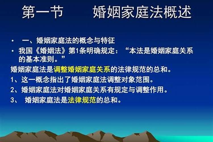 婚姻法是调整婚姻家庭关系的法律规范的总和