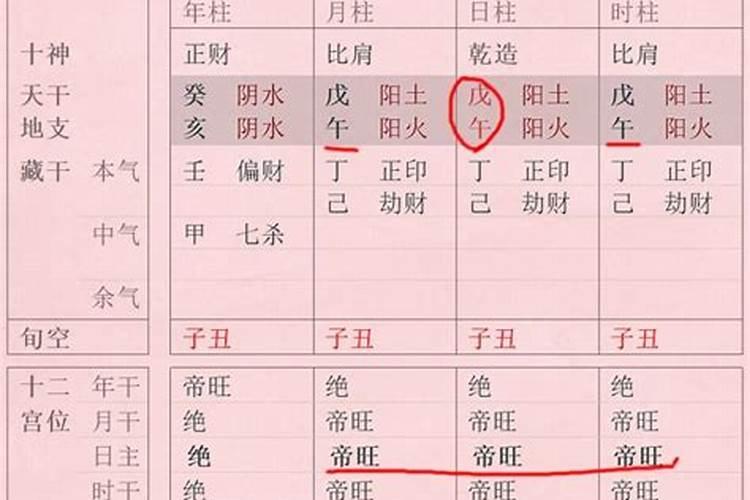 戊午日的八字