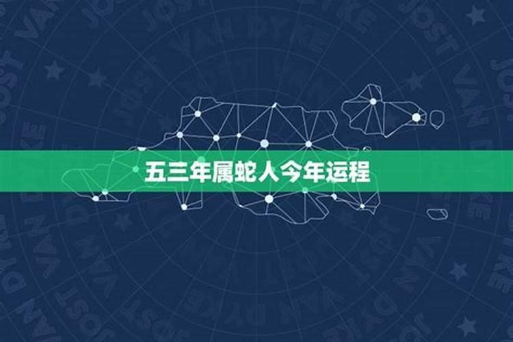 五三年属蛇的今年命运