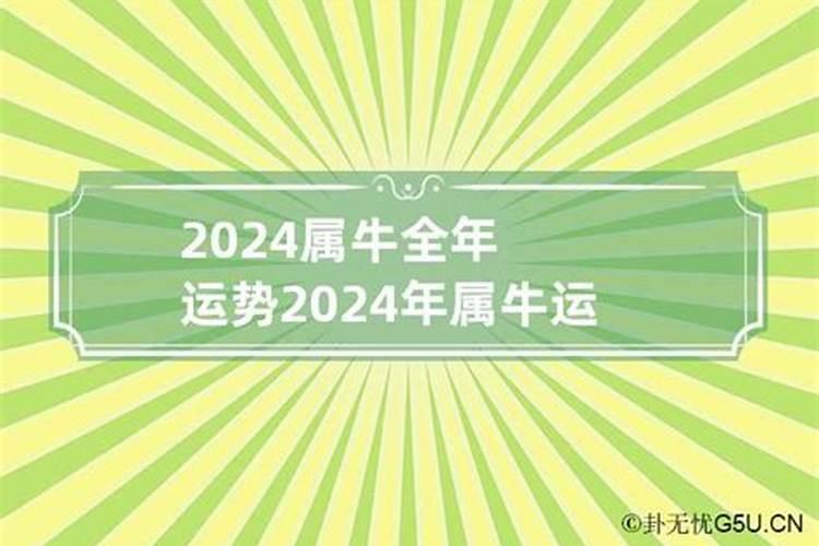 牛2024年的运势